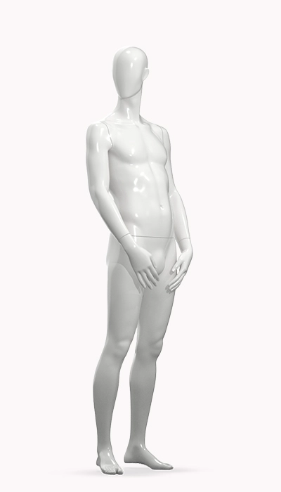 Blend pose of a male mannequin leaning back